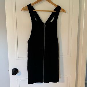 Black Zip-Up Mini Dress